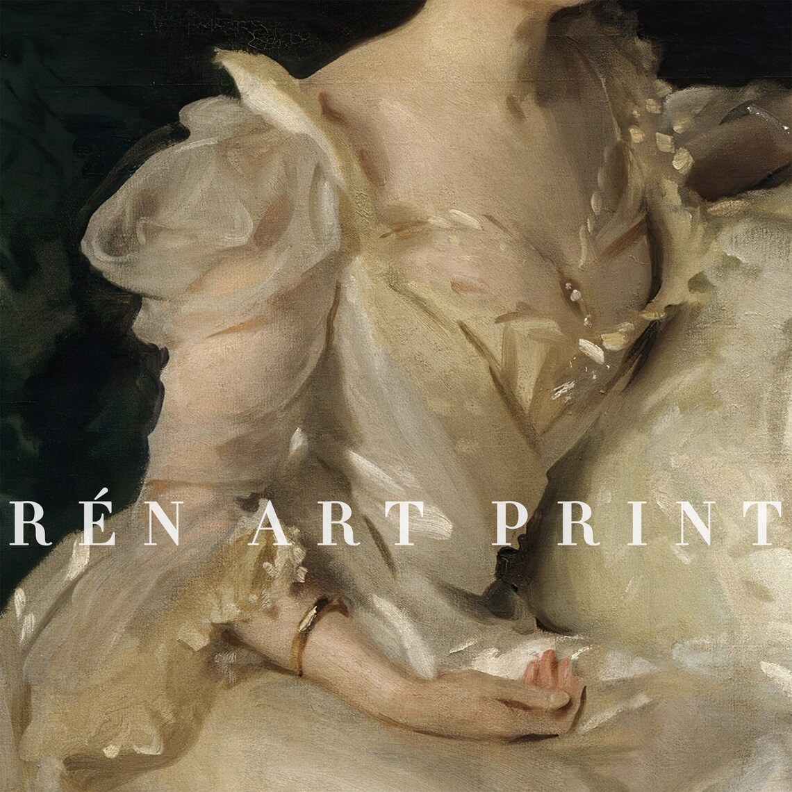 Victorian Woman Painting Vintage Portrait Art Print - Image 3