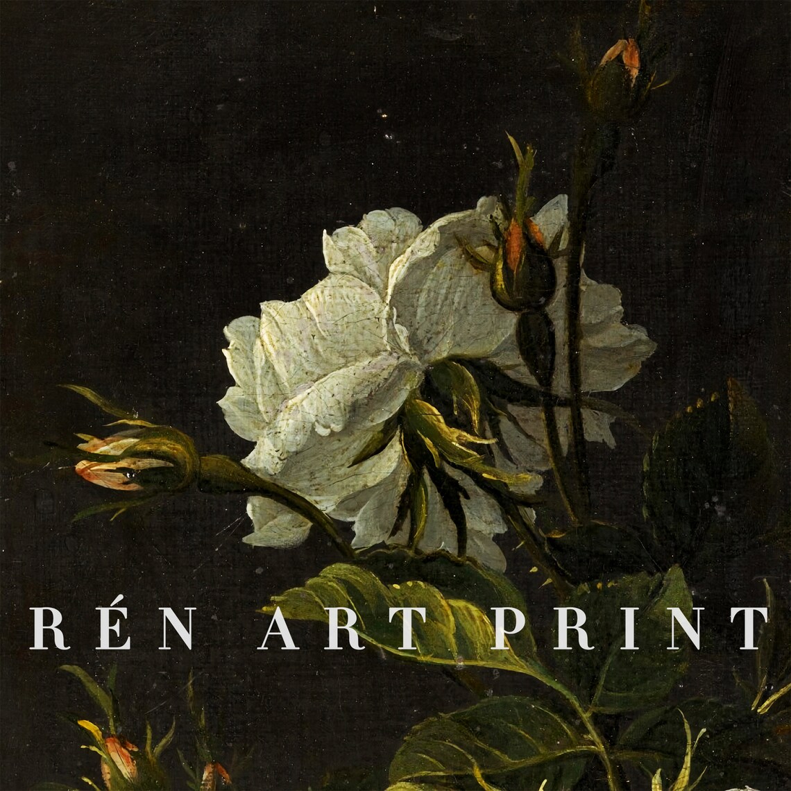 Moody Floral Dark Academia Botanical Art Print - Image 3