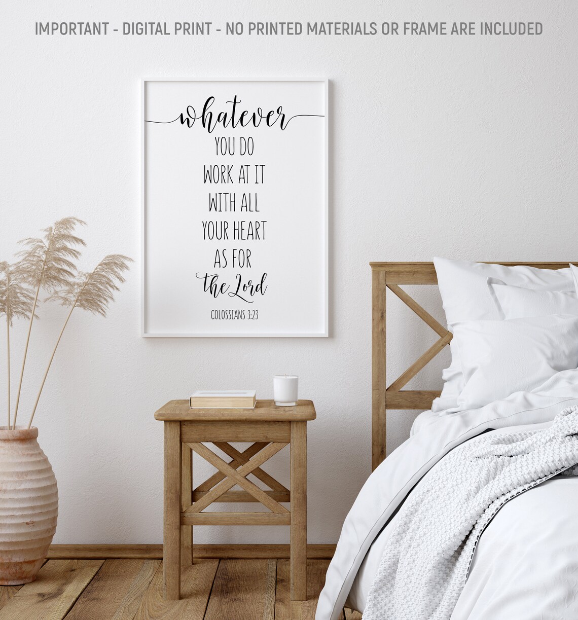 Whatever You Do Work At It With All Your Heart Colossians Poster - Image 2