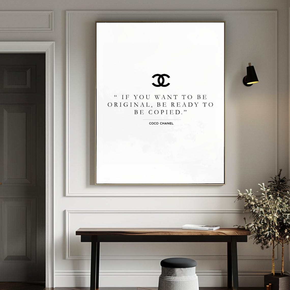 Coco Chanel Original Copied Quote Black And White Typography Poster - Image 2