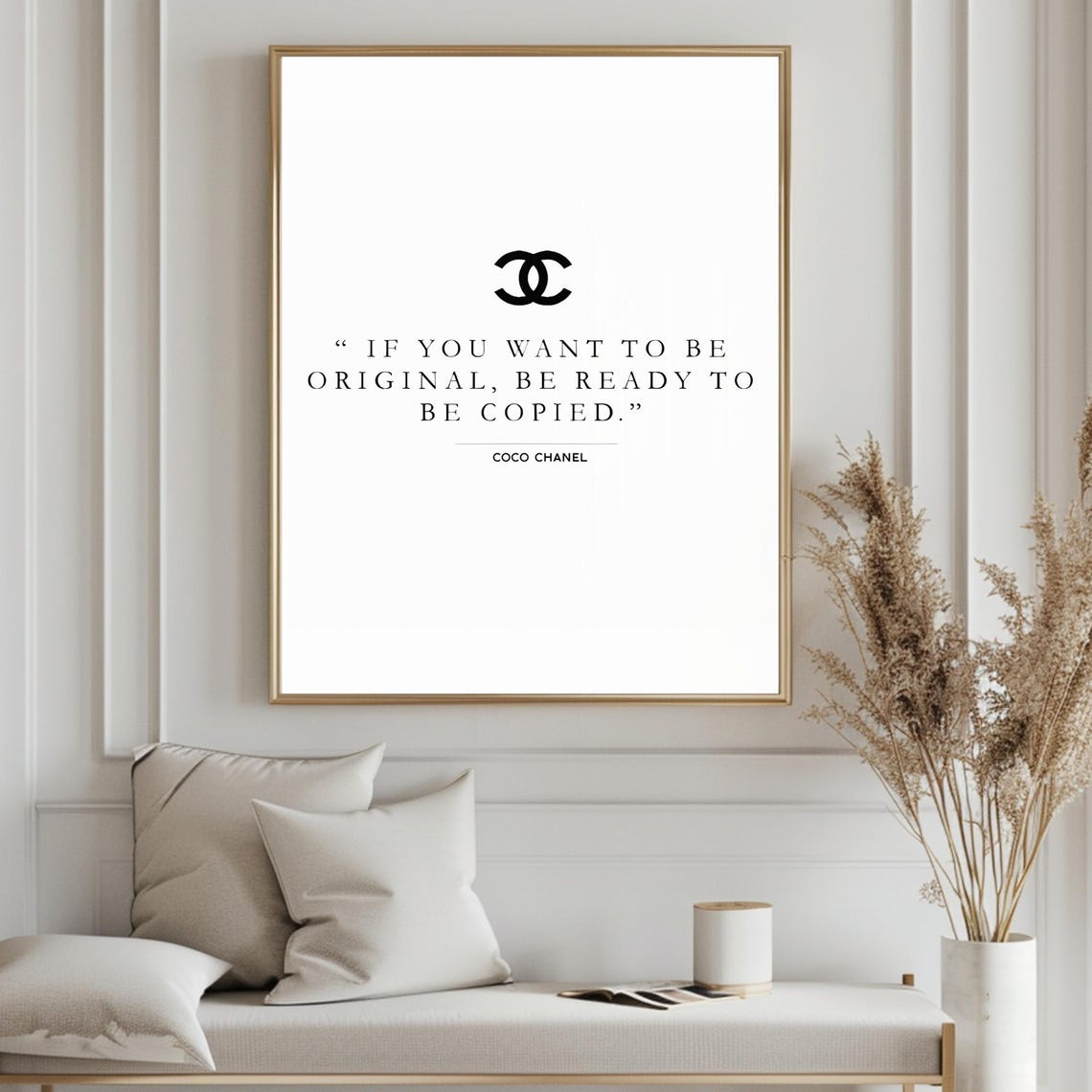 Coco Chanel Original Copied Quote Black And White Typography Poster - Image 4
