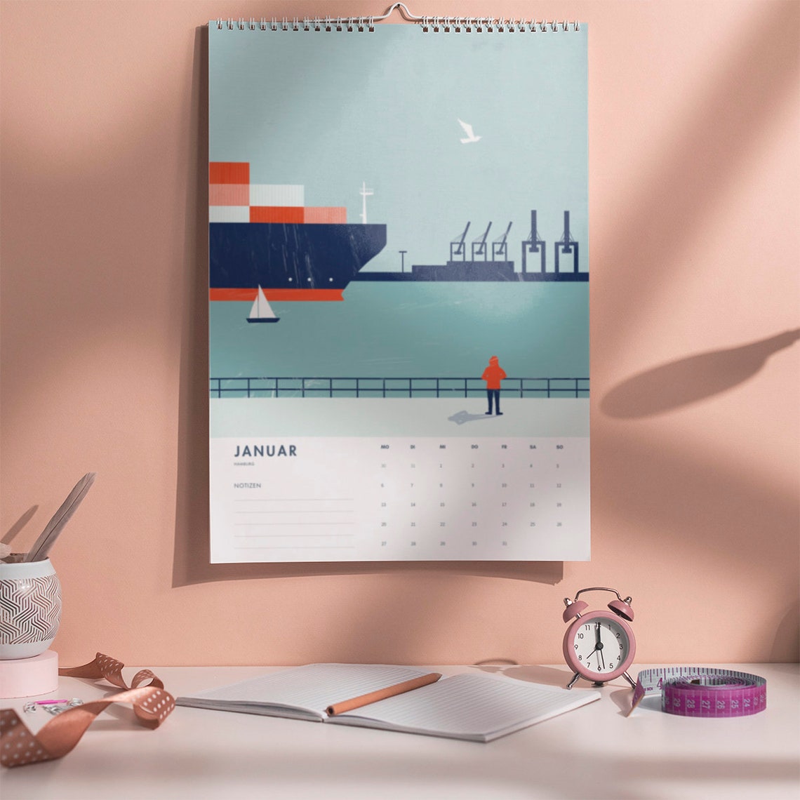 2025 Deutschland Monthly Lighthouse Coast Art Print Calendar - Image 4