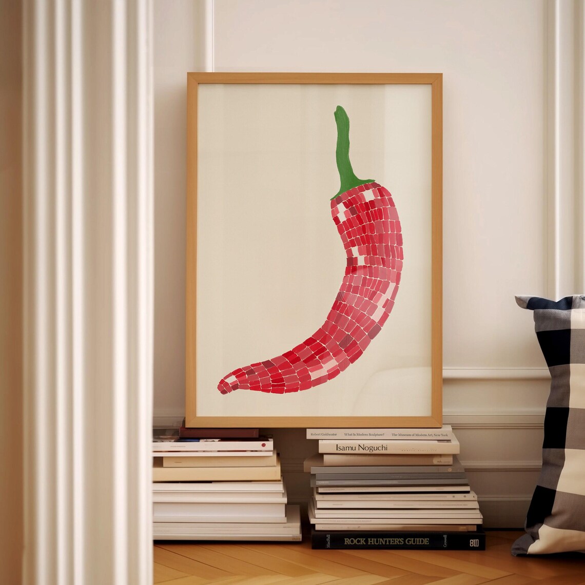 Disco Ball Chili Print, Retro Kitchen Poster - Image 2