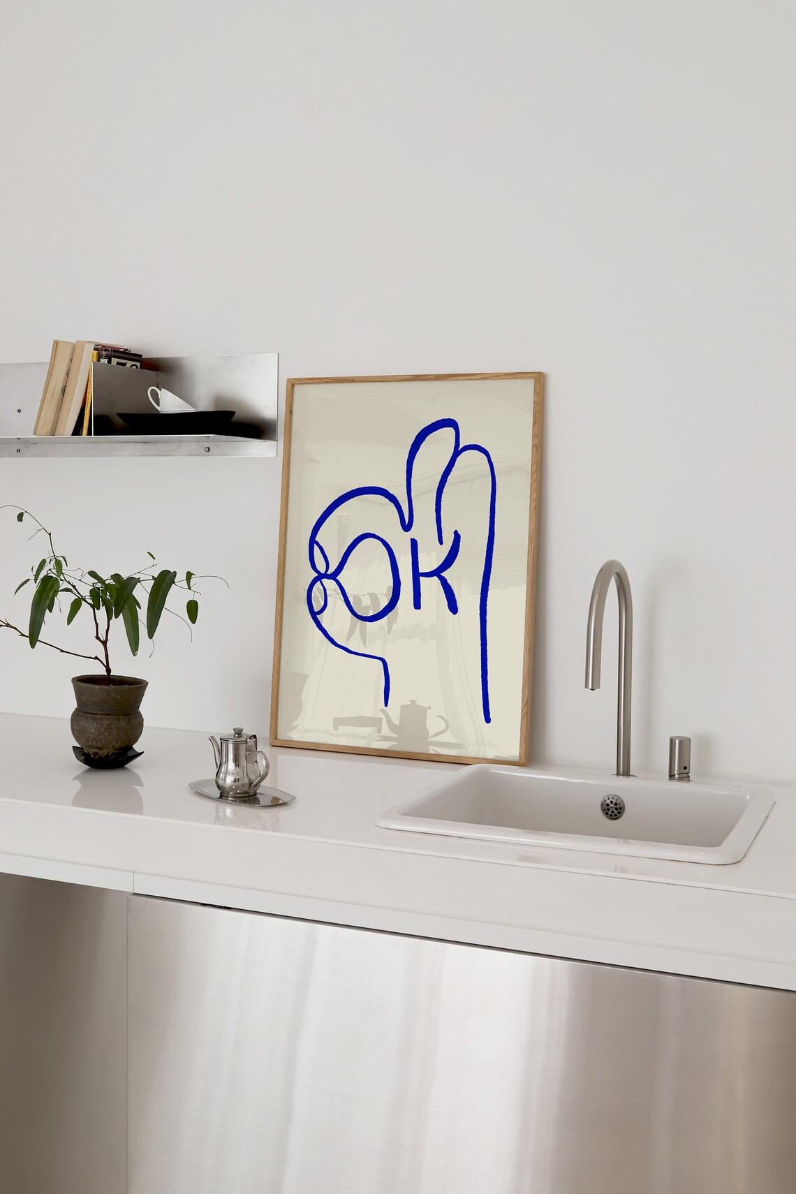 Ok Typography Funky Retro Wall Art Poster - Image 2