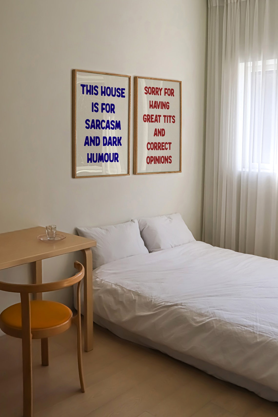 This House Is For Sarcasm And Dark Humour Blue Bold Statement Poster - Image 3