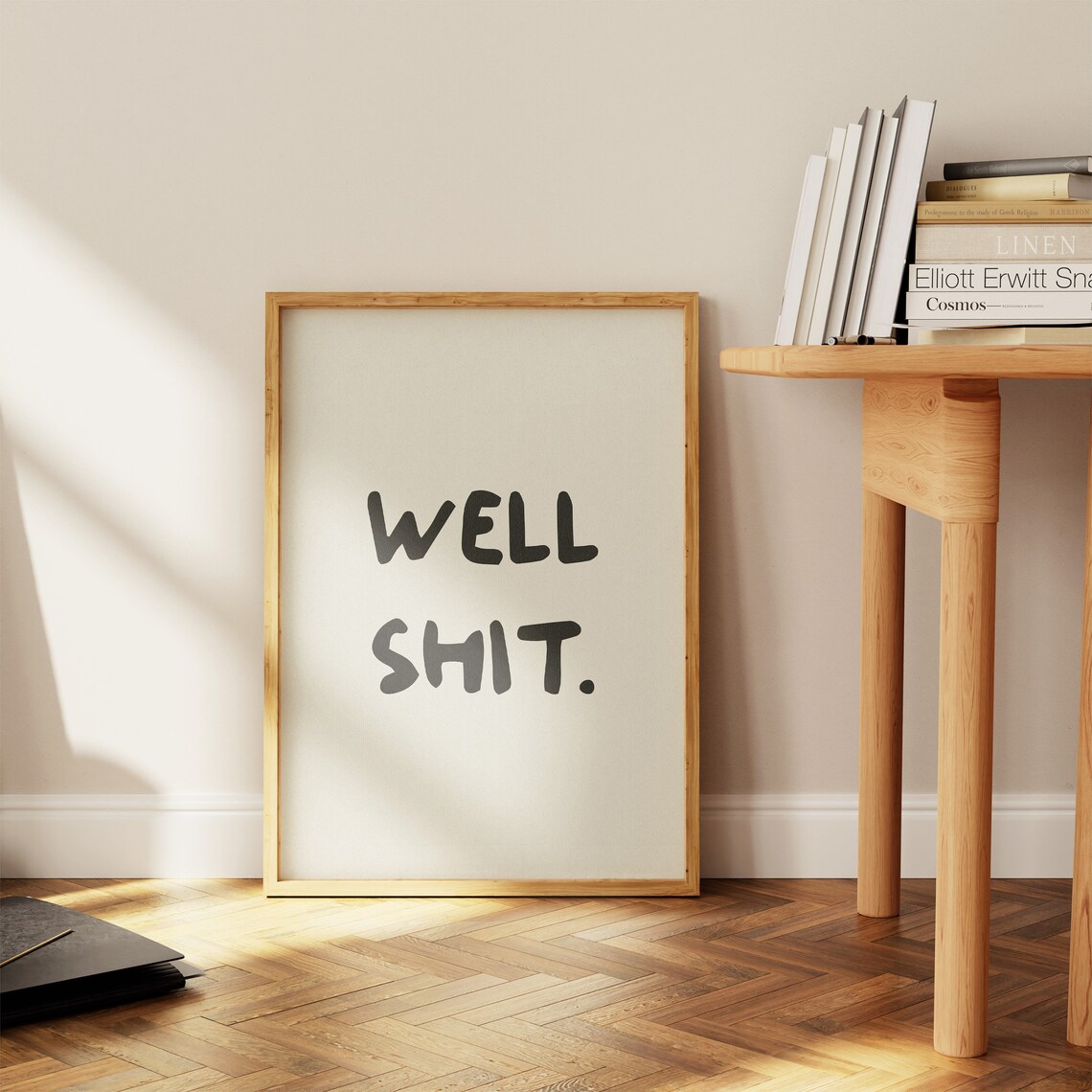 Well Shit Typography Poster, Funny Bathroom Decor - Image 4