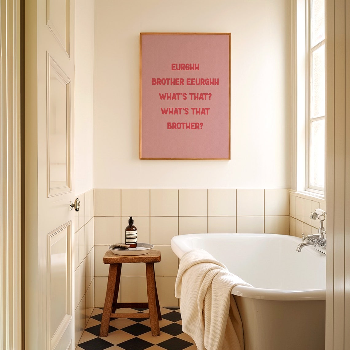 Eurghh Brother Whats That Poster Funny Red Meme Quote Wall Decor - Image 4