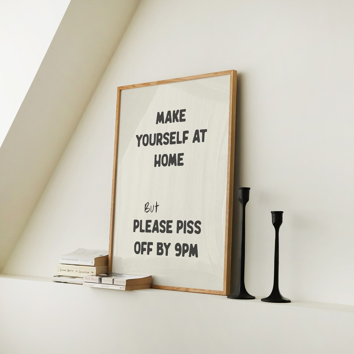 Please Piss Off By 9pm Quote Poster, Rude Humor - Image 4