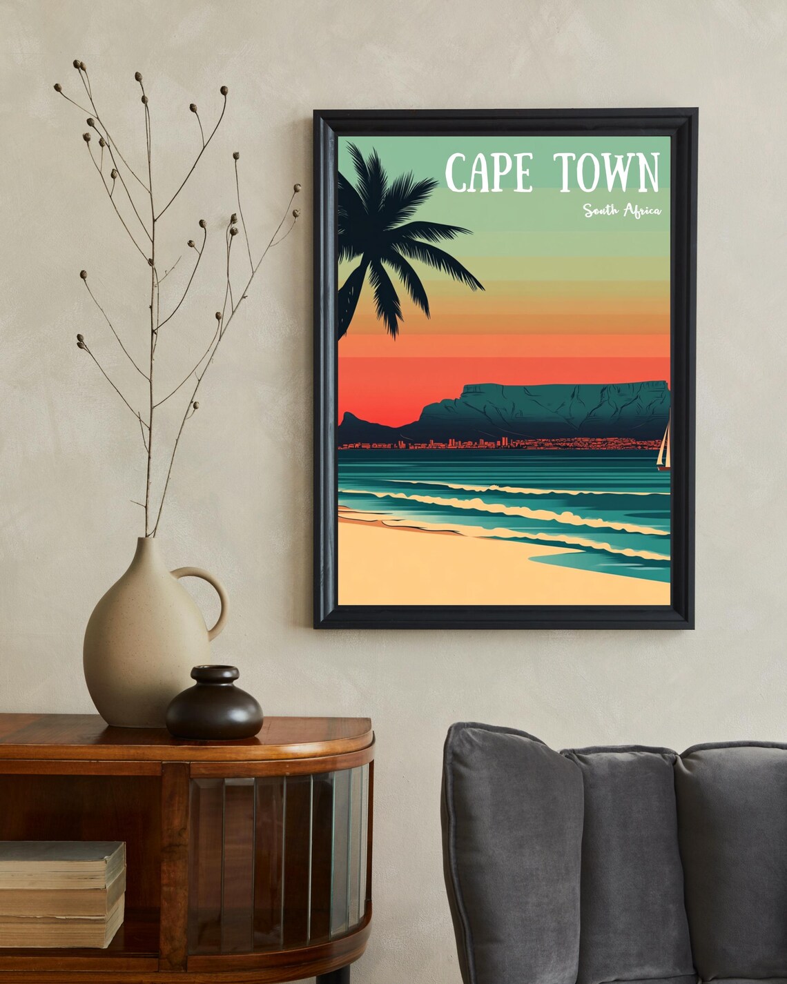 Cape Town Vintage Travel Poster, South Africa Print - Image 2