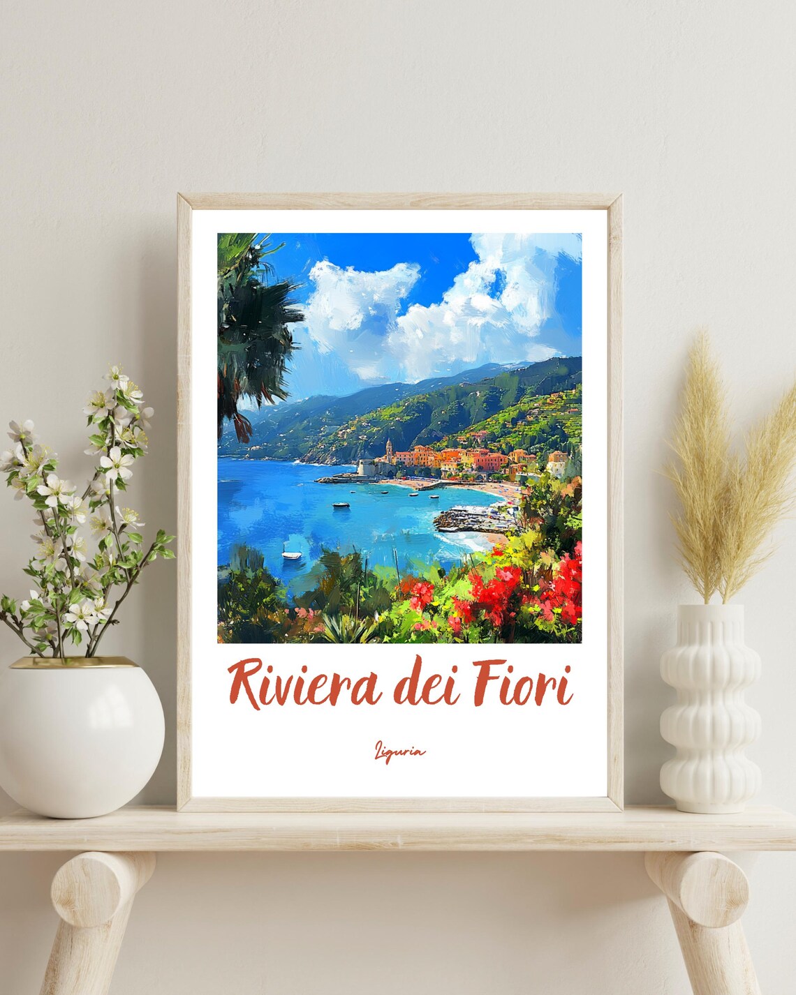 Riviera Of Flowers, Liguria Italy Travel Poster