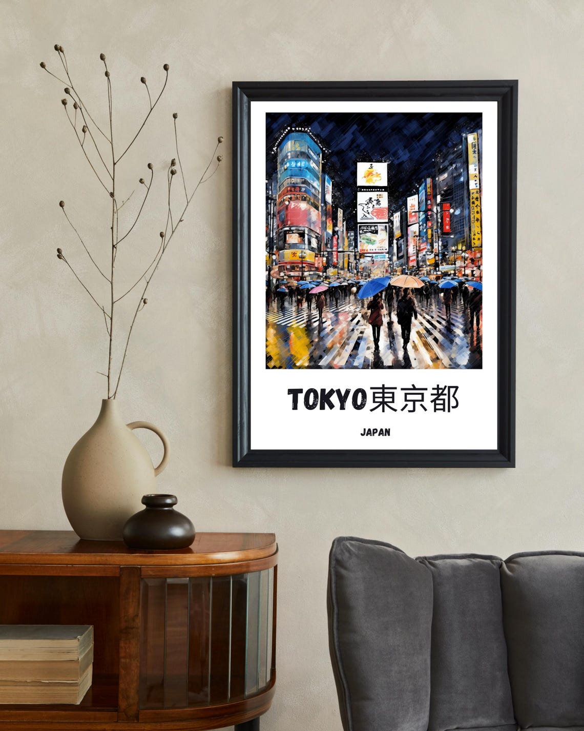 Tokyo Traditional Travel Poster, Shibuya Crossing - Image 2