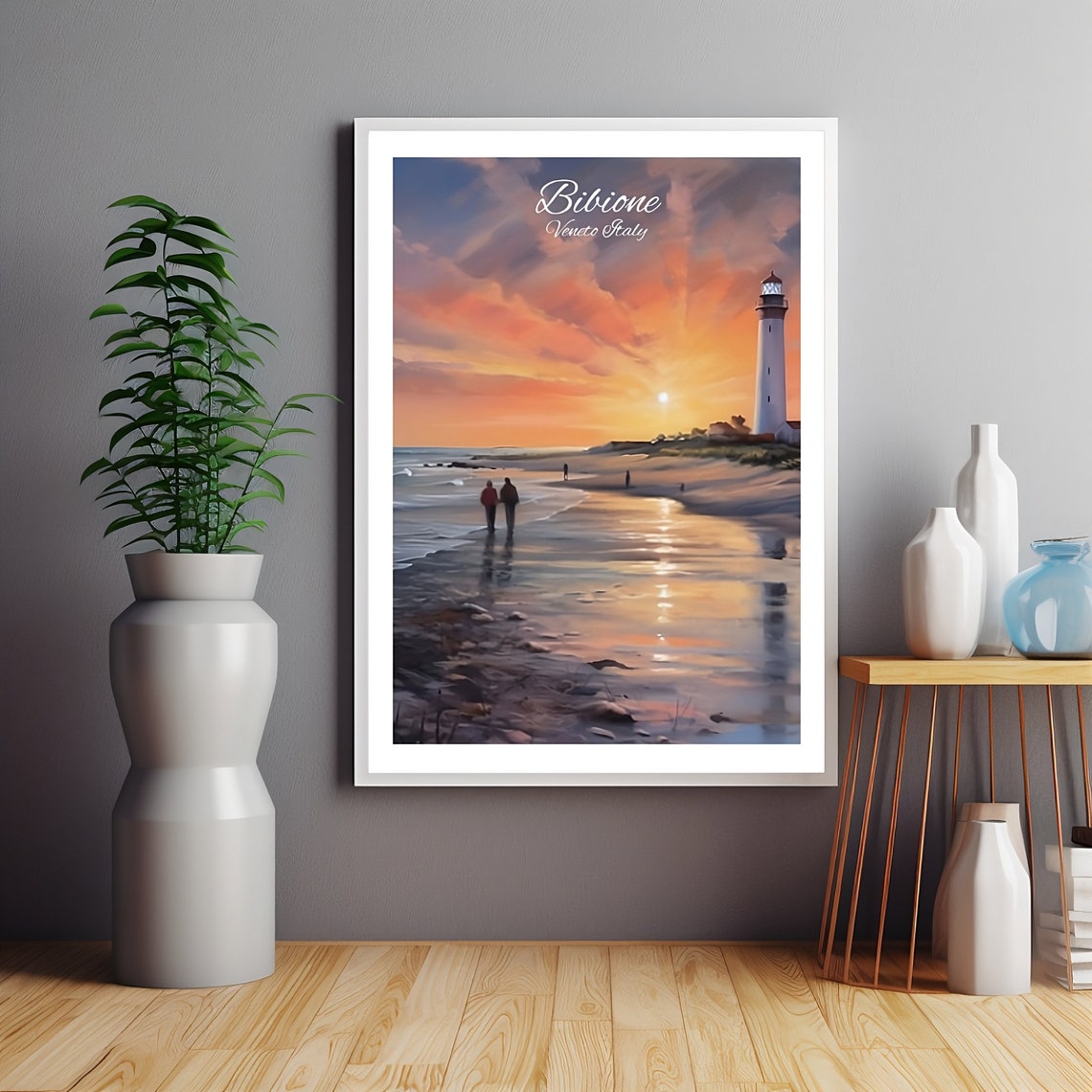 Bibione Poster Print, Italy Holiday Sunset Art