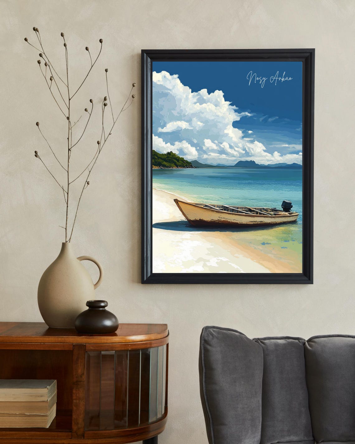 Nosy Ankao Travel Poster, Madagascar Tropical Beach - Image 2