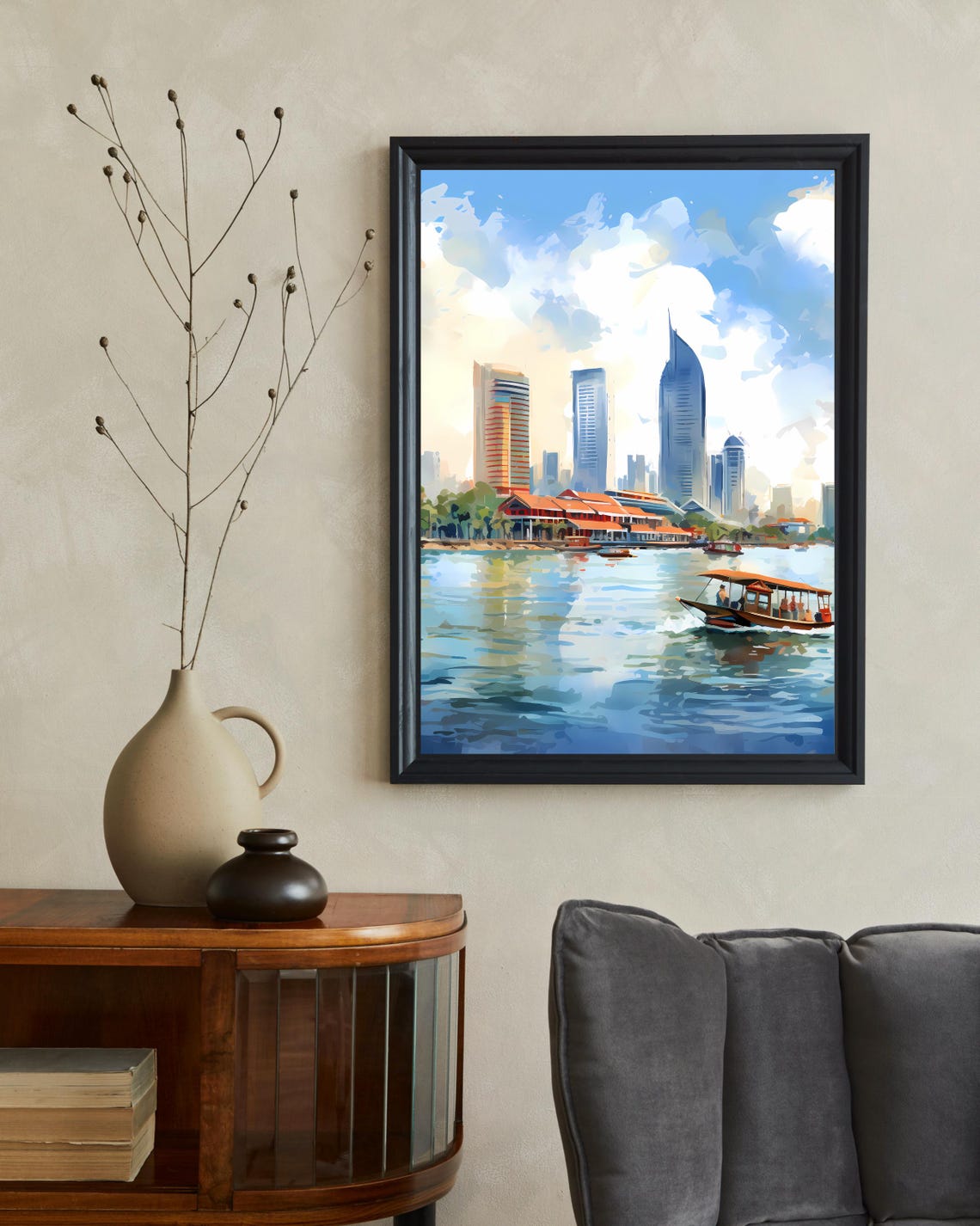 Bangkok Thailand Travel Poster, Thai Gift - Image 2