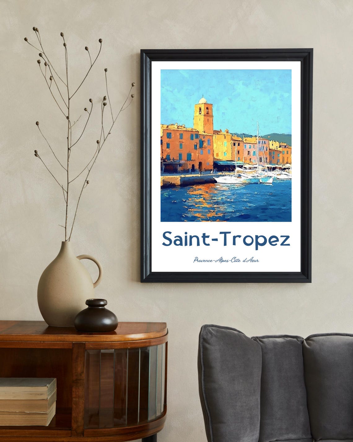 Saint Tropez Traditional Travel Poster, French Riviera - Image 2