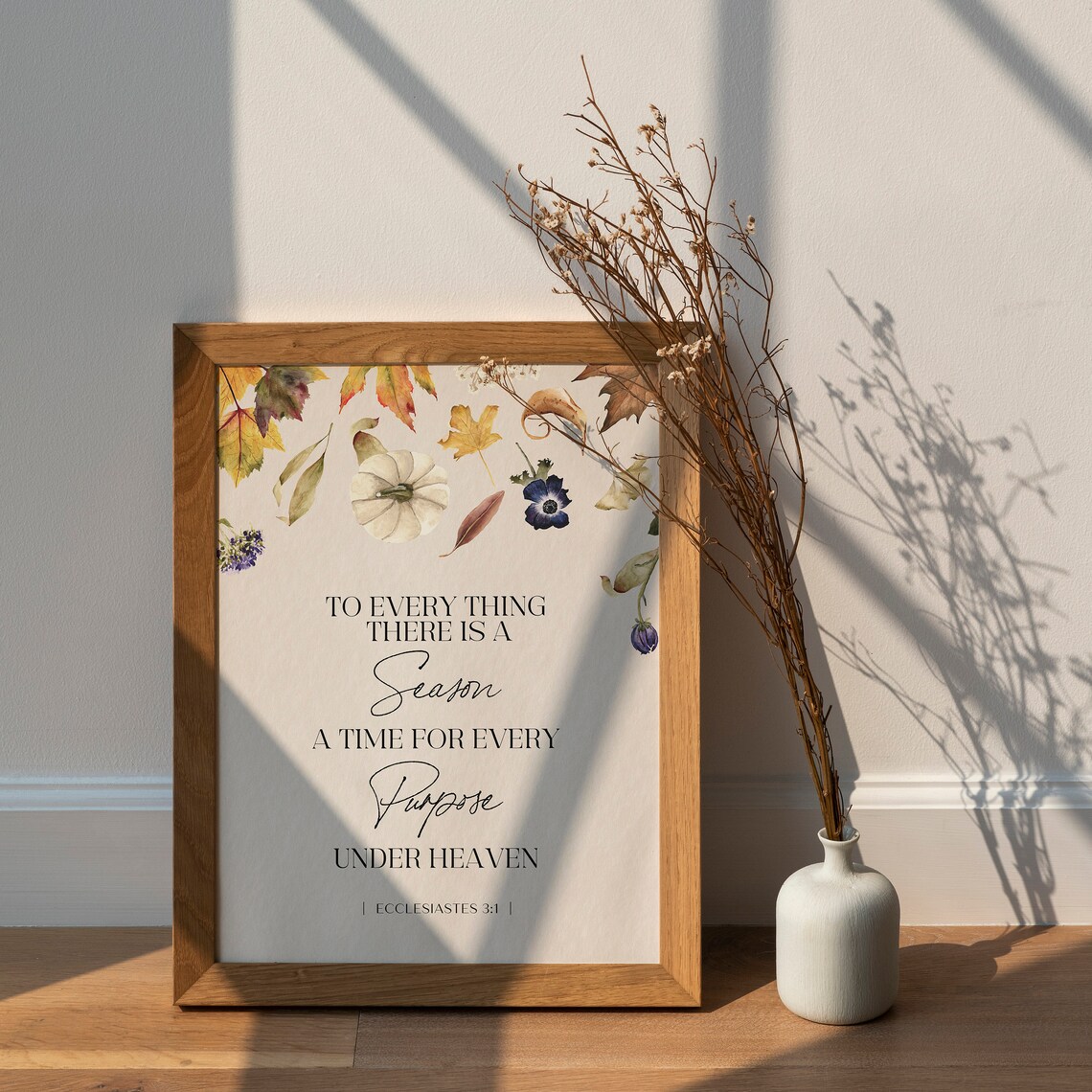 Ecclesiastes 3:1 Fall Autumn Bible Verse Art Print - Image 5