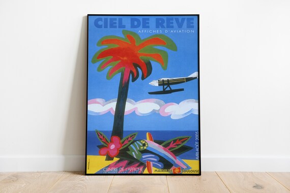 Southern France Poster Cote Dazur Print Tropical Wall Art Colorful Wall Art Home Decor Interior Design