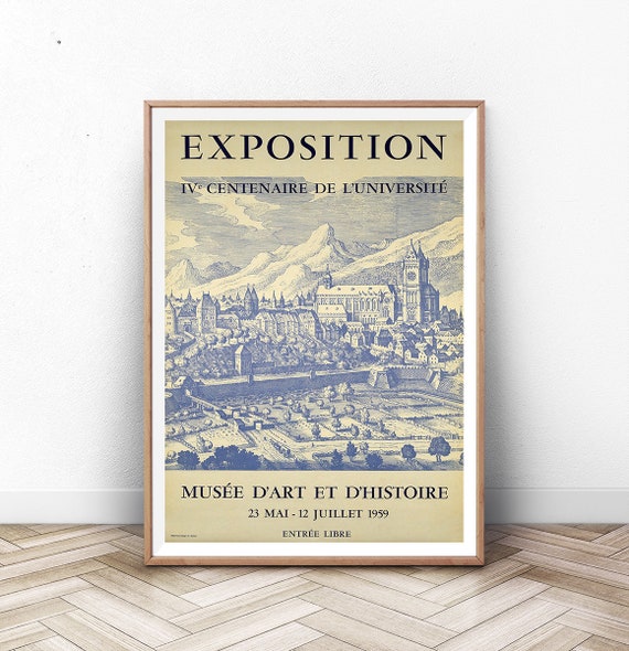Classic Vintage Exhibition Poster Modern Wall Art Mid Century Modern Art Print Museum Print Paris Wall Art Wall Art Prints Paris Print