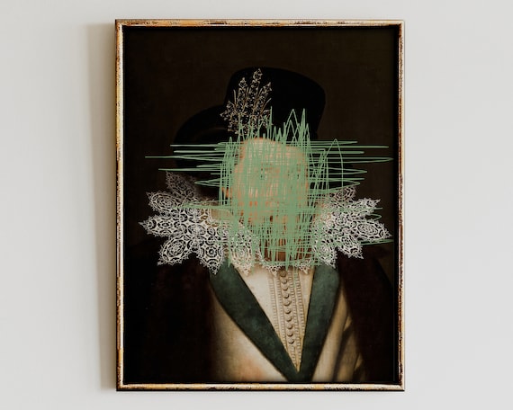 Dark Vintage Postersantique Oil Paintingman Altered Portraitdigitaldark Academiaprintable Wall Artbaroque Printvictorianmoody