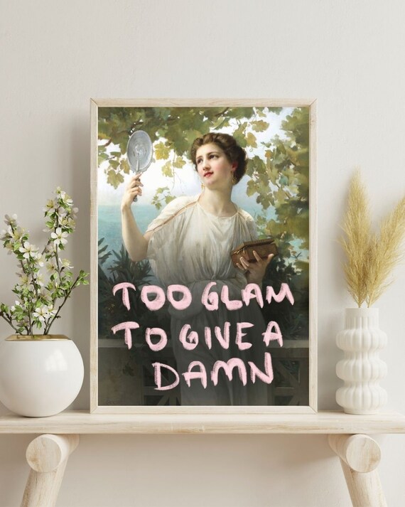 Altered Art Quote Surreal Portrait Maximalist Decor Gallery Wall Set Quirky Renaissance Victorian Moody