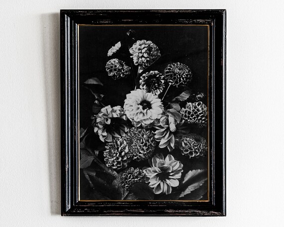 Moody Flower Print Dark Academia Decor Floral Wall Art Flowers Instant