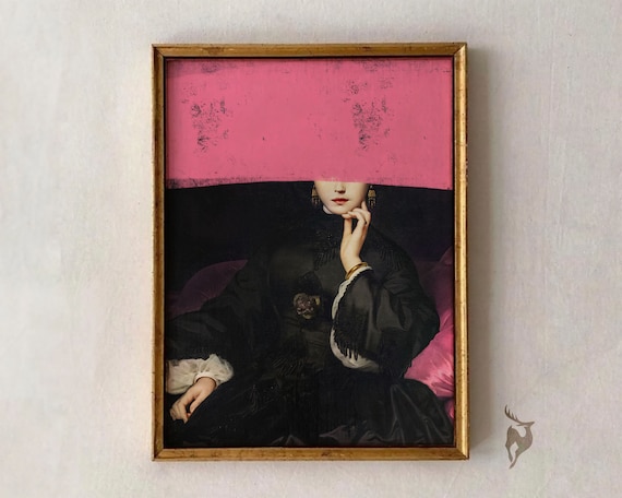 Moody Portrait Dark Academia Art Print