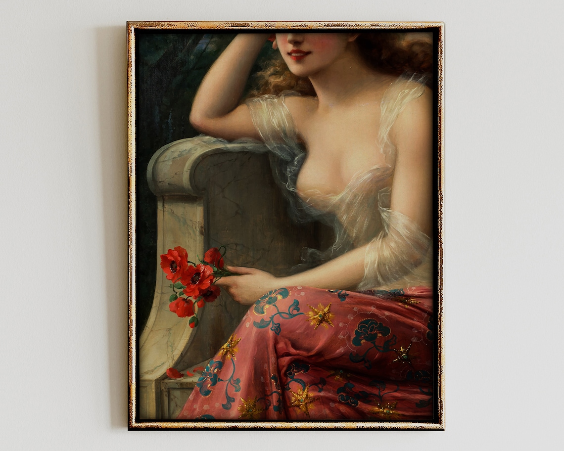 Altered Art Portrait, Baroque Rococo Poster Print