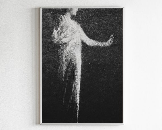 Figure Charcoal Drawing Figurative Chalk Abstract Woman Antique Prints Female Painting Artwork Fine Art