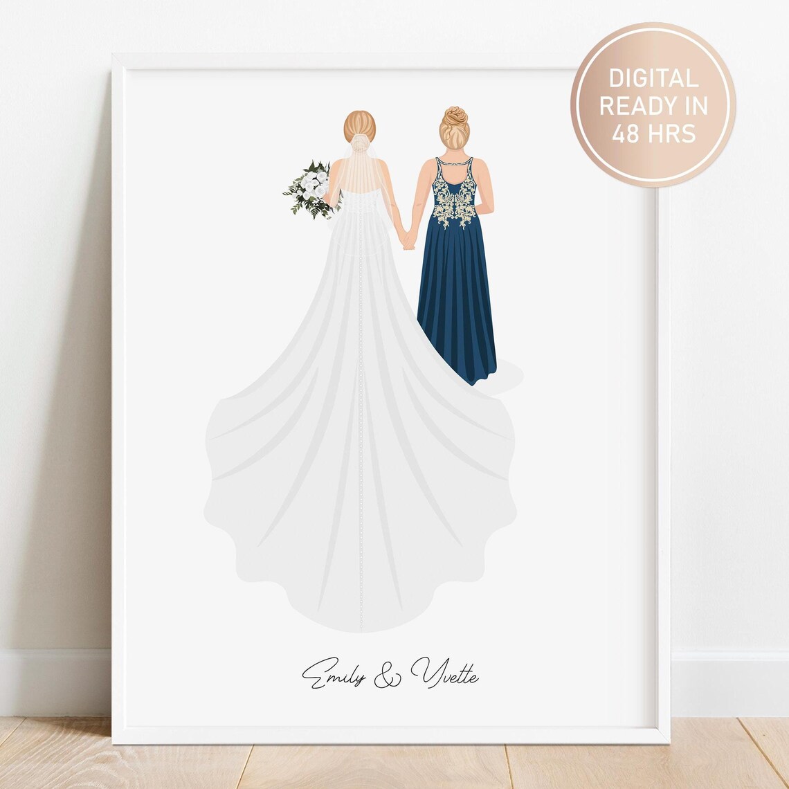 Mother Of The Bride Personalized Custom Wedding Portrait Poster