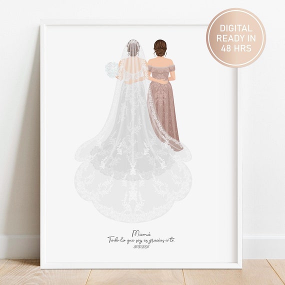 Mama Spanish Language Mother of the Bride Wedding Tribute Poster
