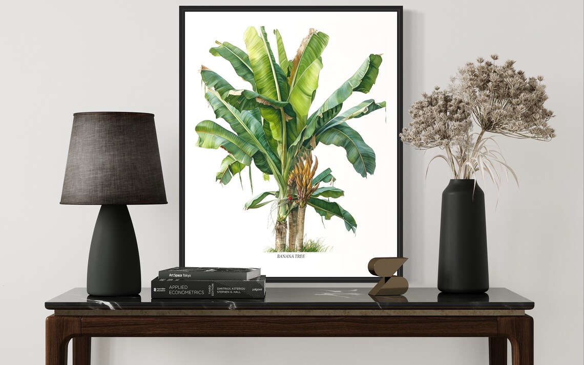 Banana Tree Art Print, Tropical Botanical Poster - Image 2