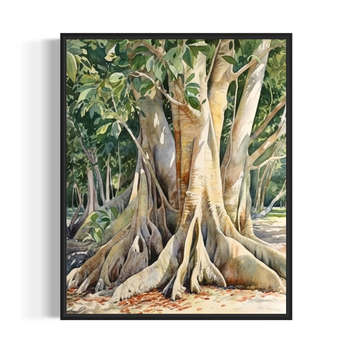 Banyan Tree Art Print, Nature Wall Decor
