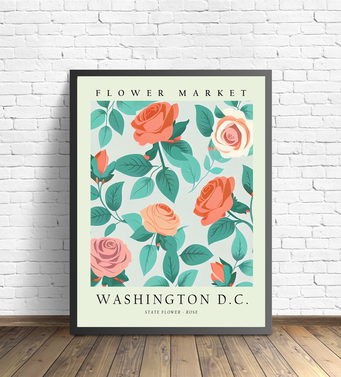 Washington DC State Flower, Neutral Botanical Art Print