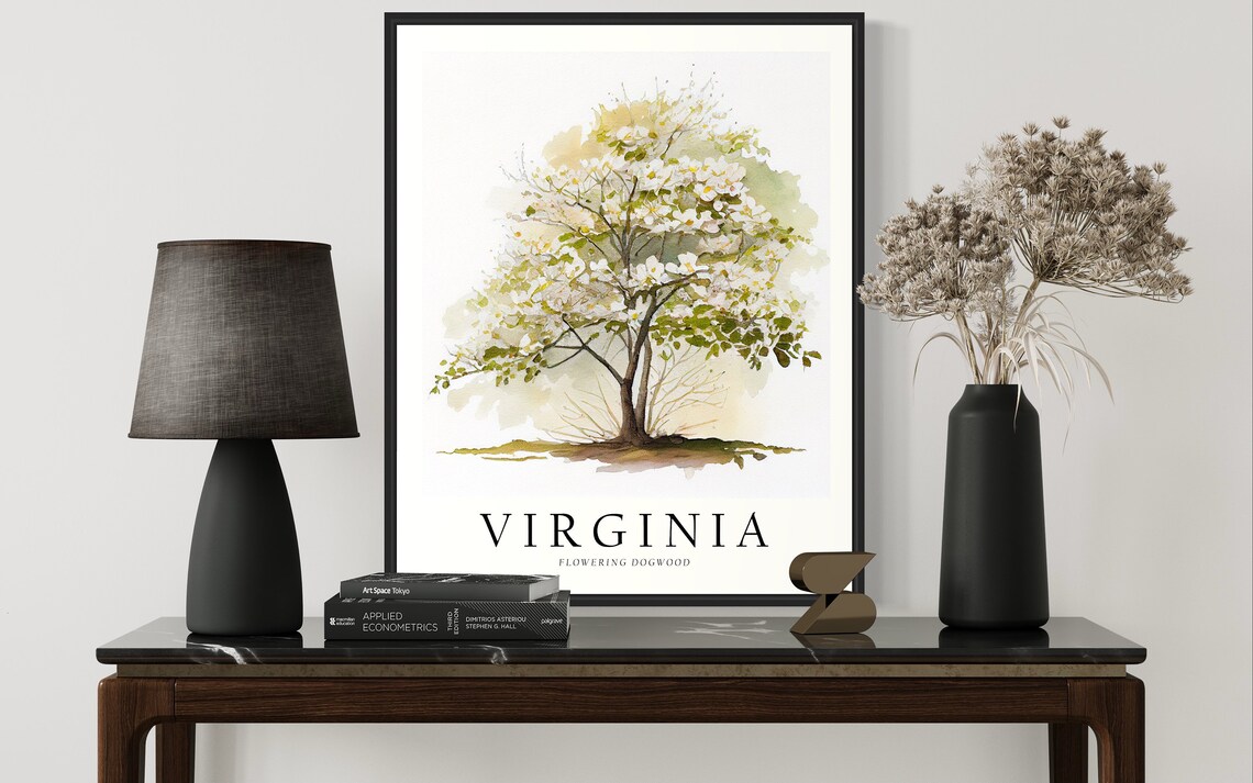 Virginia Flowering Dogwood State Tree Art Print - Image 3
