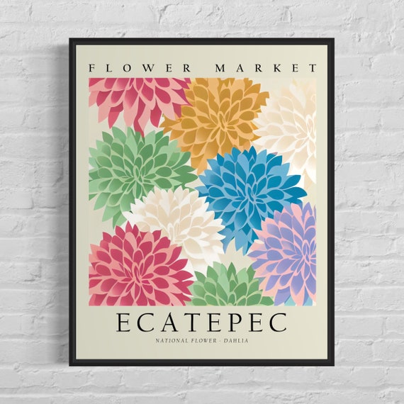 Ecatepec Mexico Flower Market Art Print Ecatepec Flower Poster Wall Art