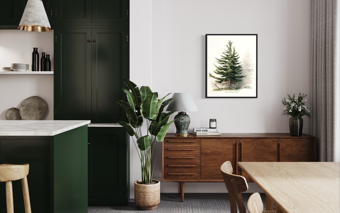 White Spruce Tree Art Print White Spruce Tree Wall Art Poster - Image 2