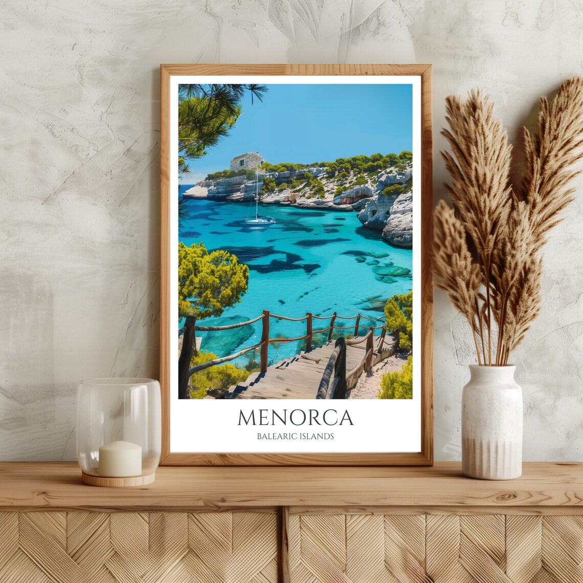 Menorca Travel Poster, Balearic Island Wall Art Print - Image 3