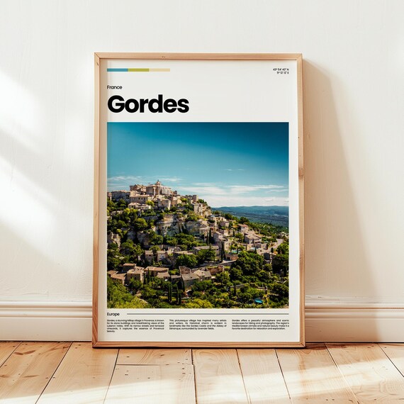 Gordes Poster Print Photo Wall Art France Travel Gift