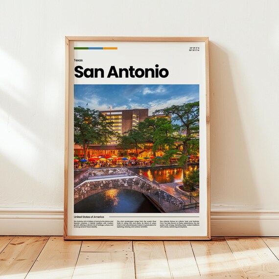 San Antonio Poster Print Photo Wall Art Texas Travel Gift