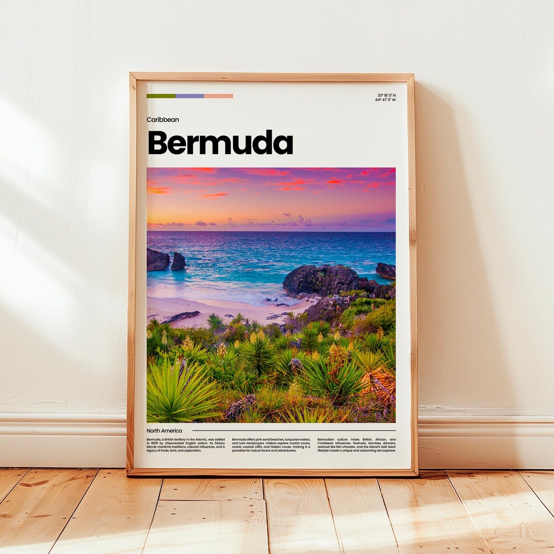 Bermuda Poster Print Photo Travel Caribbean Gift