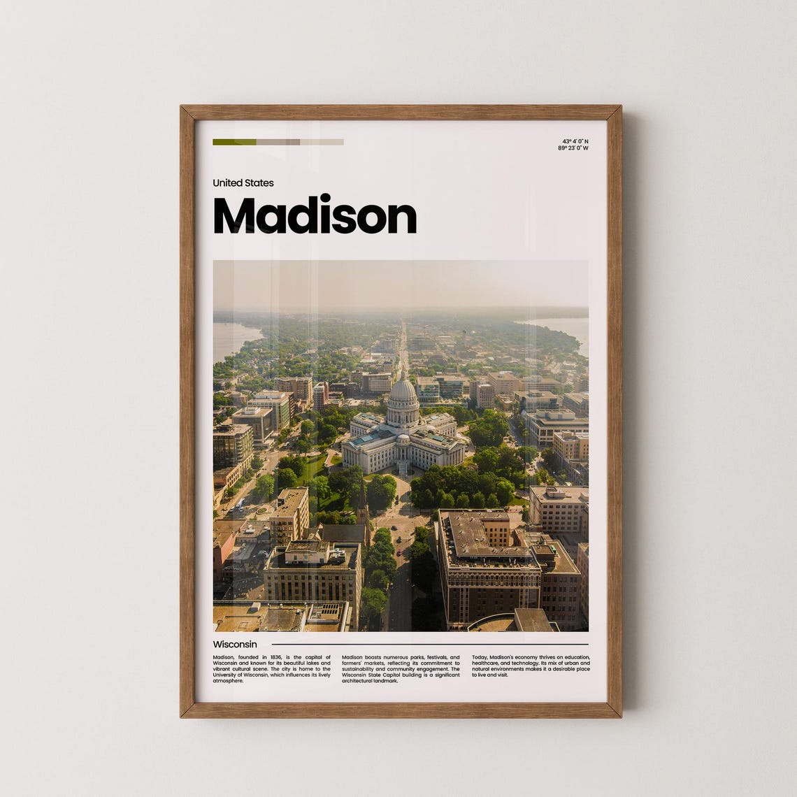 Madison Travel Poster Madison Poster Madison Photo Poster Madison Art Print Madison Art Usa Poster Usa Travel Poster Travel Gift