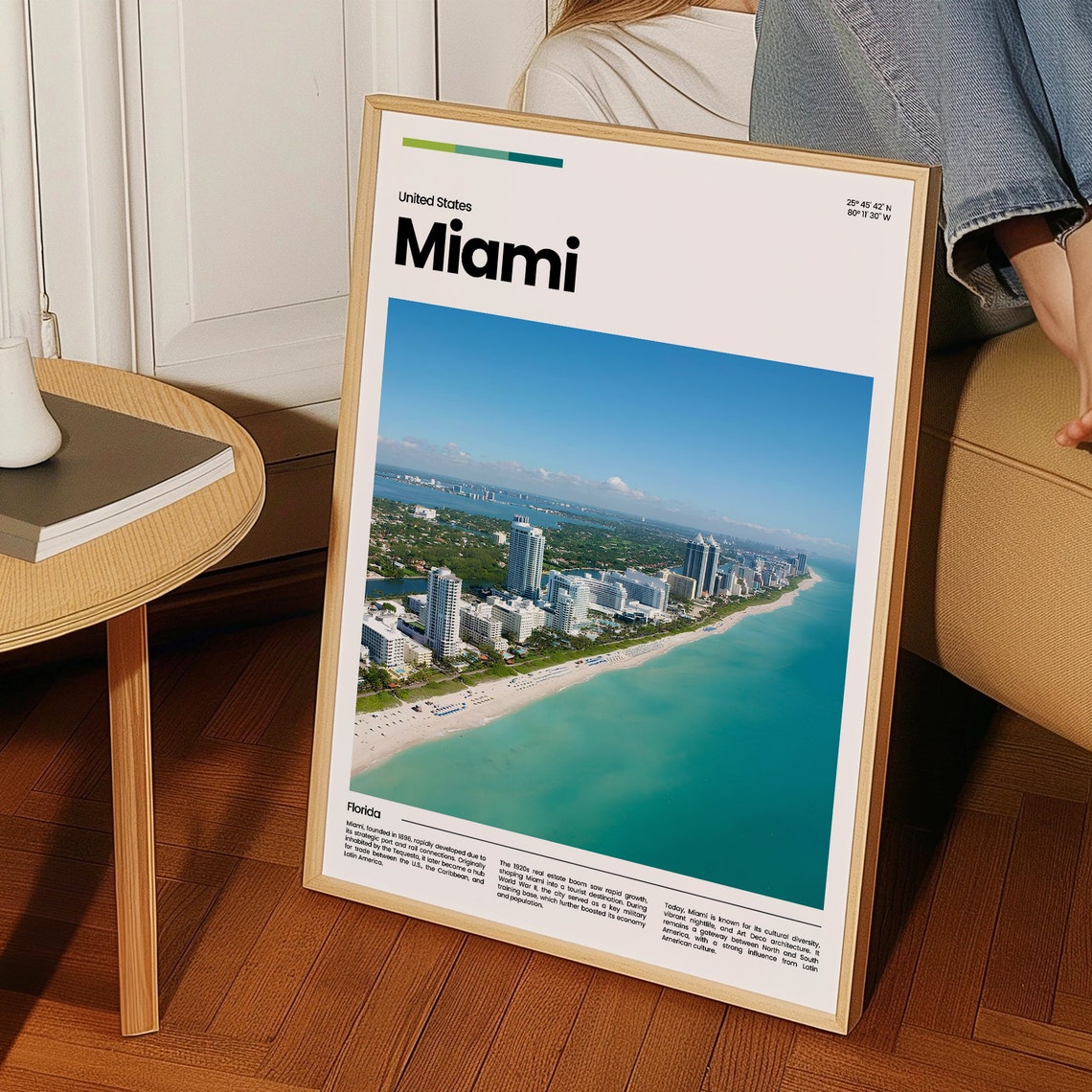 Miami Travel Poster Miami Poster Miami Photo Poster Miami Art Print Miami Art Usa Poster Usa Travel Poster Travel Gift - Image 3