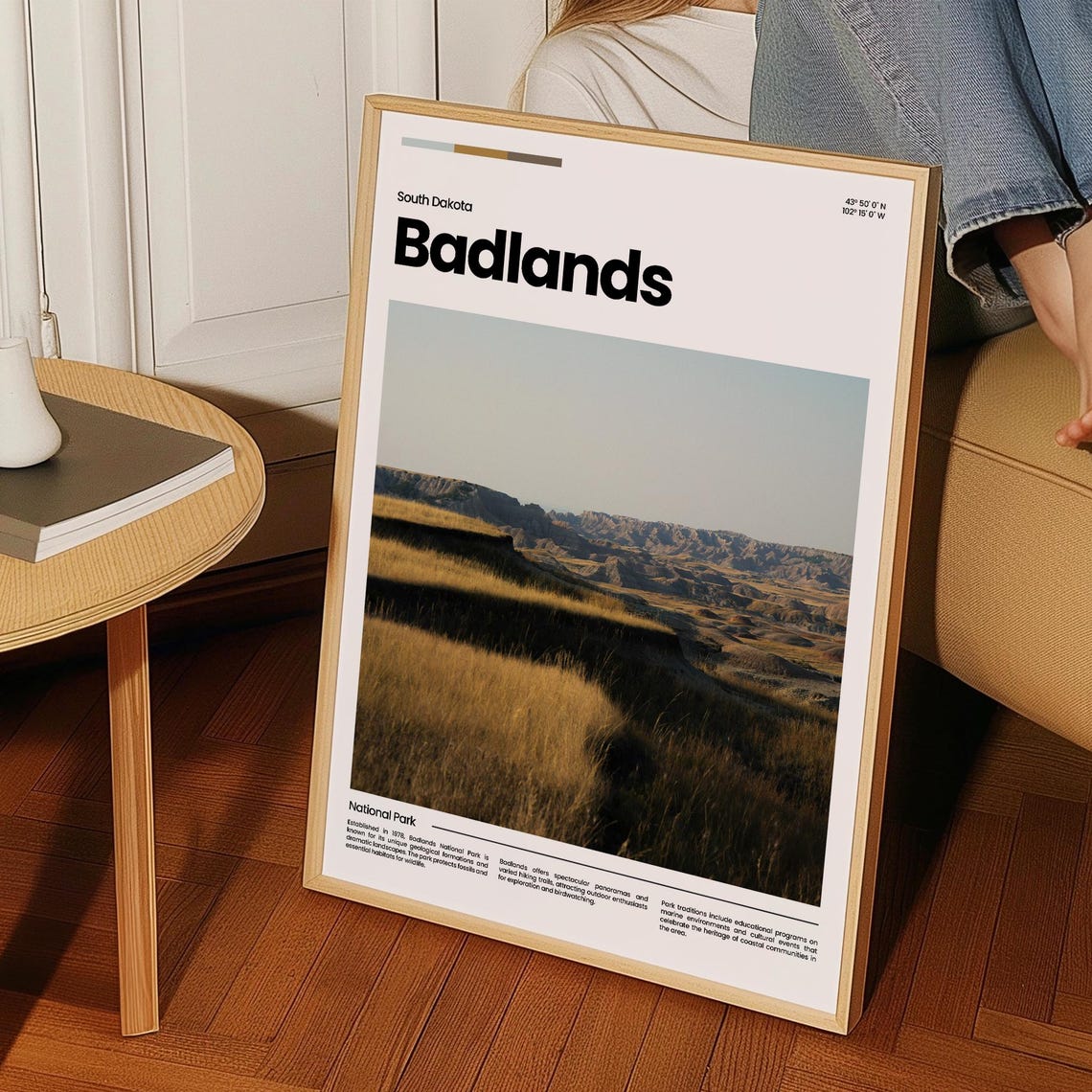 Badlands National Park South Dakota Layered Prairie Formations Poster - Image 3