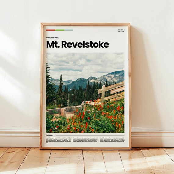 Mont Revelstoke Poster Print Photo Wall Art Canada Travel Gift
