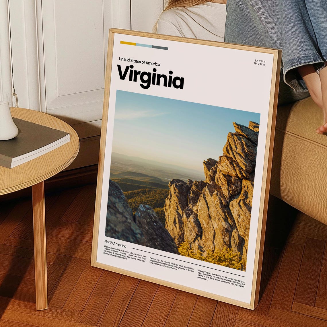 Virginia Travel Poster Virginia Poster Virginia Photo Poster Virginia Art Print Virginia Art Usa Poster Usa Travel Poster Travel Gift - Image 3