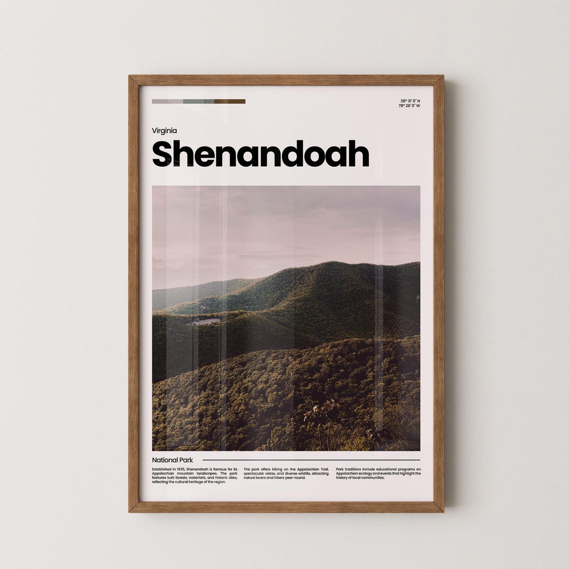 Shenandoah Travel Poster Shenandoah Poster Shenandoah Photo Poster Shenandoah Art Print Usa Poster National Park Travel Gift