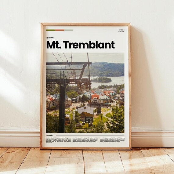 Mt Tremblant Quebec Canada Gondola Village Travel Photo Poster