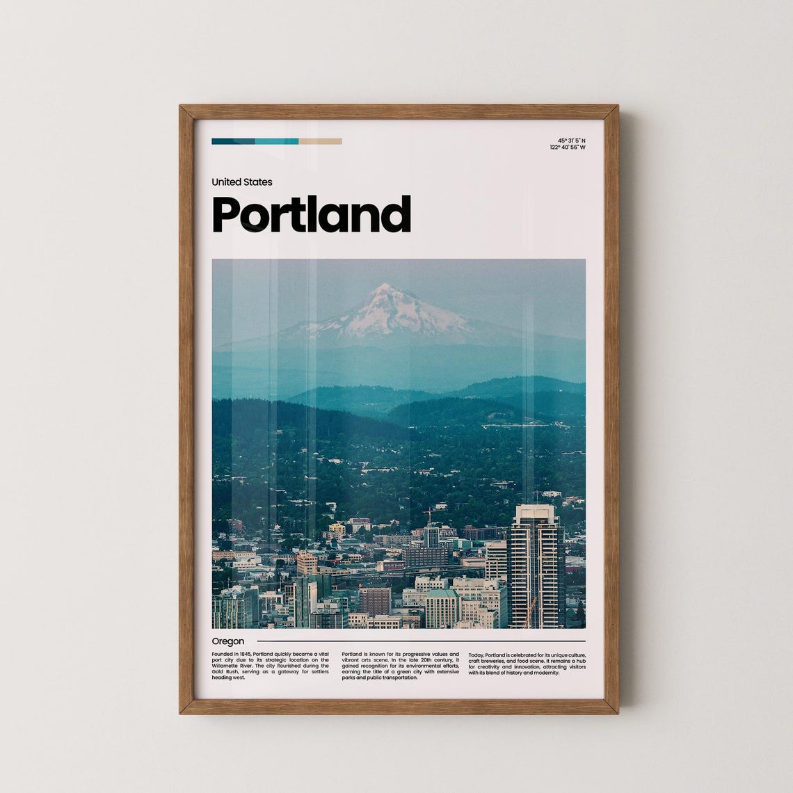 Portland Travel Poster Portland Poster Portland Photo Poster Portland Art Print Portland Art Usa Poster Usa Travel Poster Travel Gift