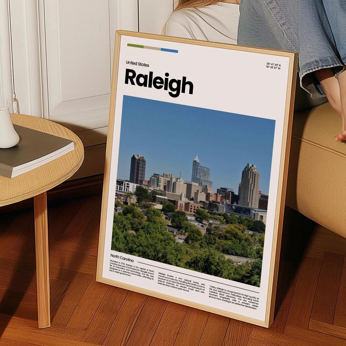 Raleigh Travel Poster Raleigh Poster Raleigh Photo Poster Raleigh Art Print Raleigh Art Usa Poster Usa Travel Poster Travel Gift - Image 3