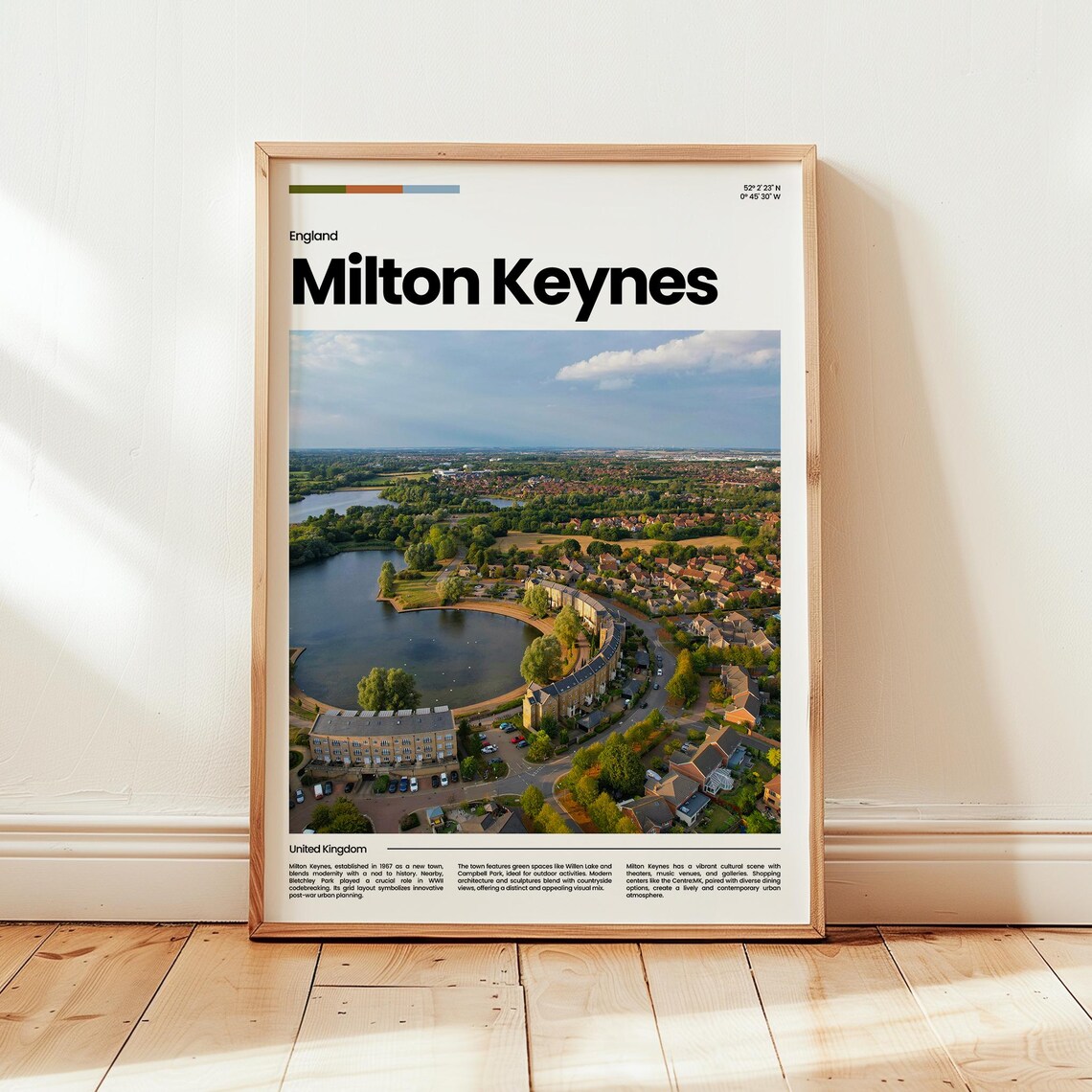 Milton Keynes Poster Print Photo England Travel Gift